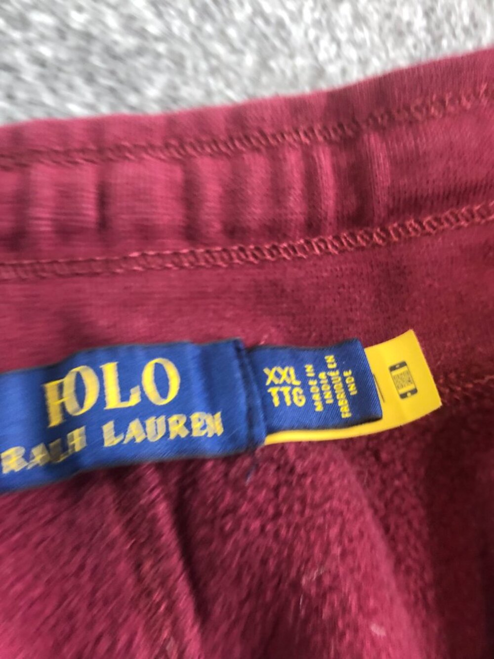 Polo Ralph Lauren Fleece Sweat Shorts Mens XXL Red Cotton Lounge Casual Pockets - Picture 4 of 10